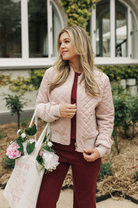 HOME LEE - Wyld Bomber - Quilted Rose Jacket 12 14 10 NZ LUMA