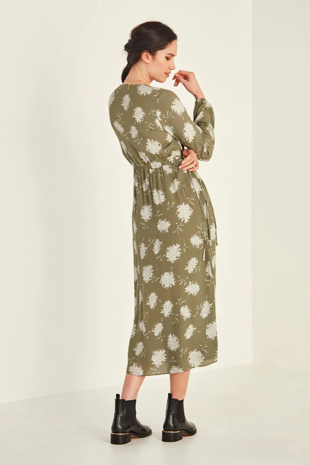 Sandra Dress - Sage Print - LEMON TREE