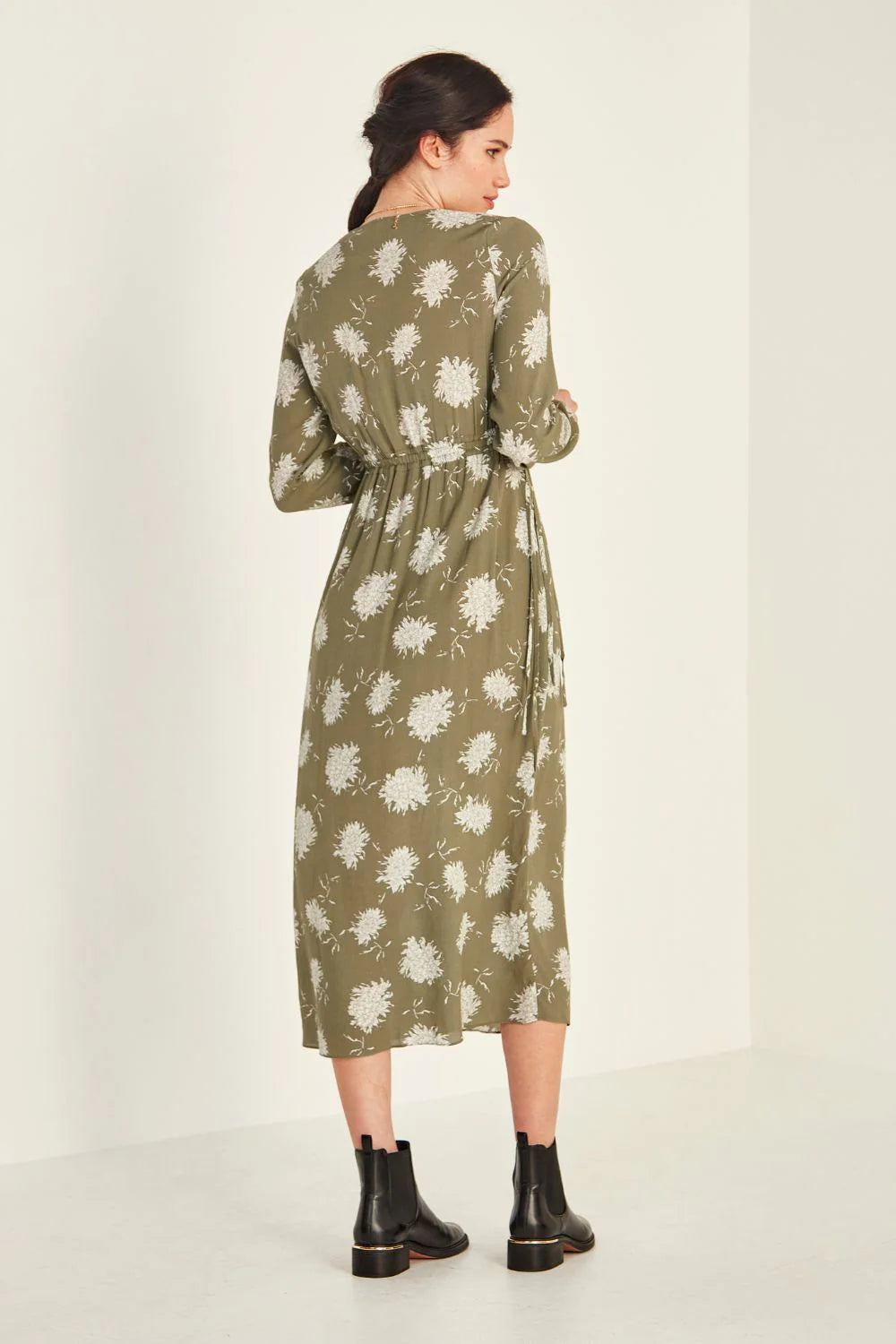 Sandra Dress - Sage Print - LEMON TREE