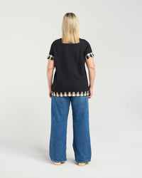 SEDUCE - Luna Top - Black & Plaid