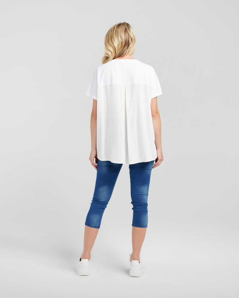 Alice Top - White - ZAFINA Top NZ LUMA