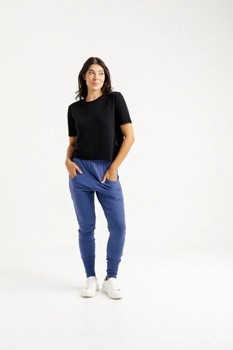 Alpine Apartment Pant - Hyacinth w Lilac Damask X- HOME-LEE Pant NZ LUMA