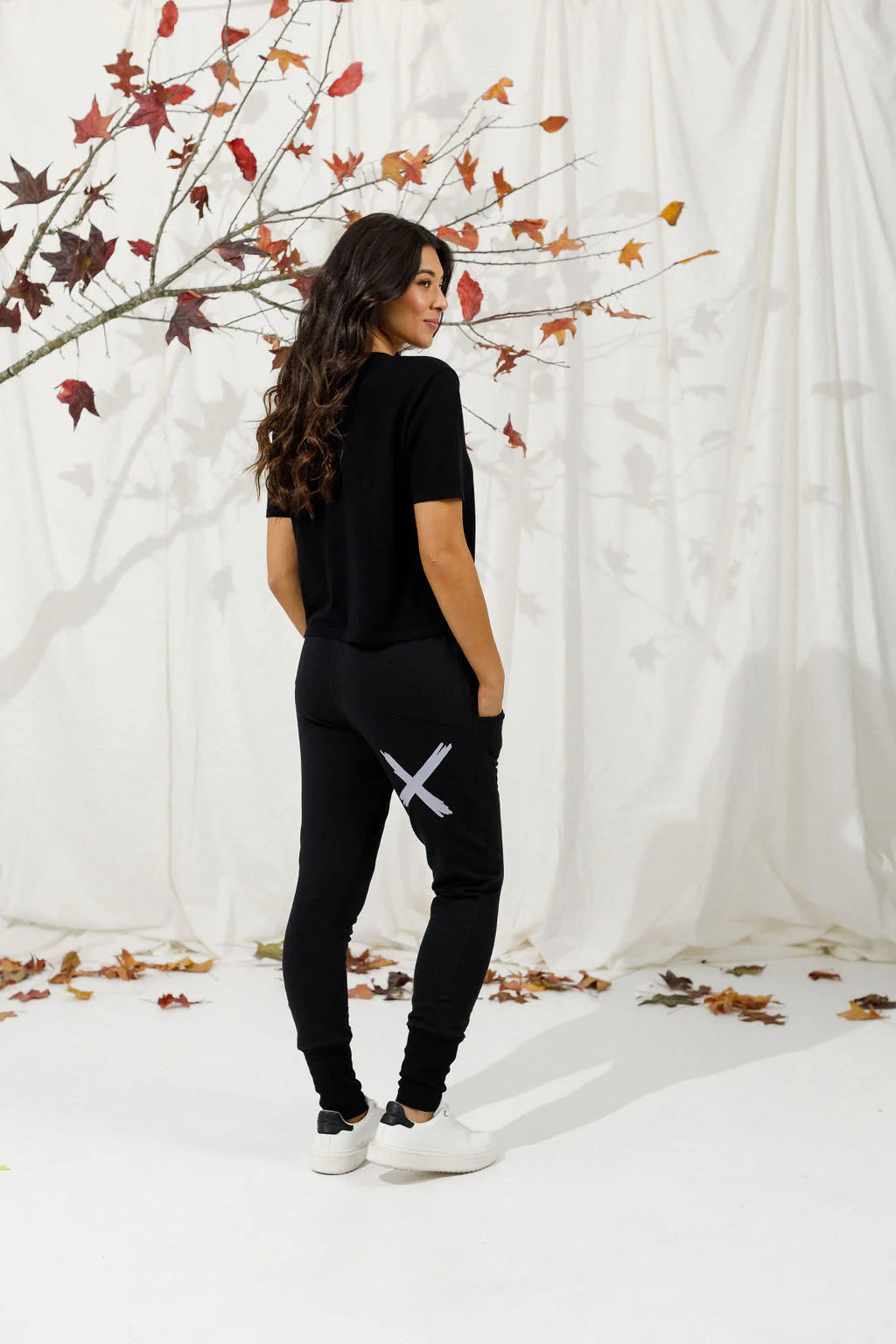 Alpine Apartment Pants - Black w Lilac X - HOME-LEE Pant NZ LUMA