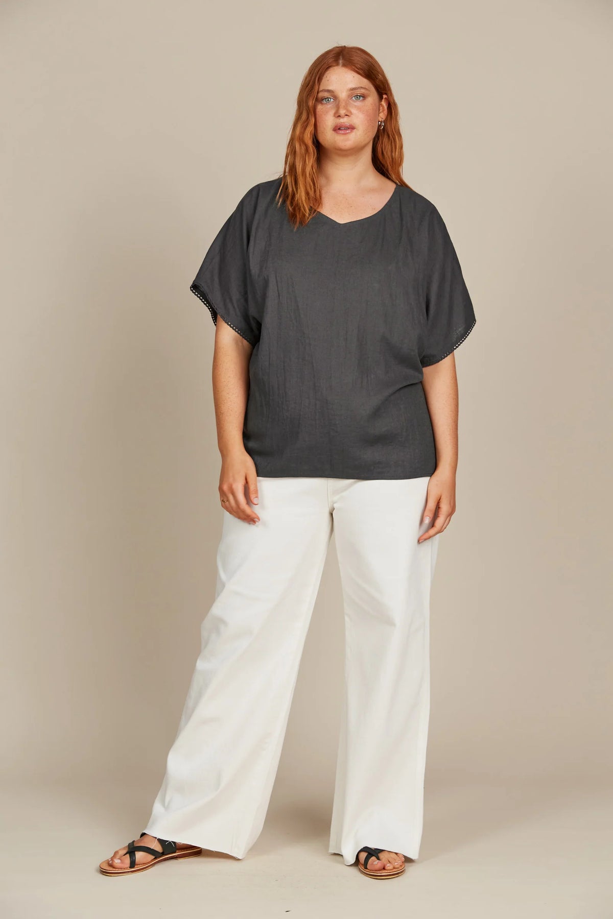 Amelie Relaxed Top - Graphite - ISLE OF MINE Top NZ LUMA