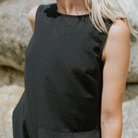 Anna Drop Waist Dress - Black - MOKE Dress NZ LUMA