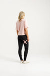 Apartment Pants -Black w Berry Blossom X - HOME-LEE Pant NZ LUMA
