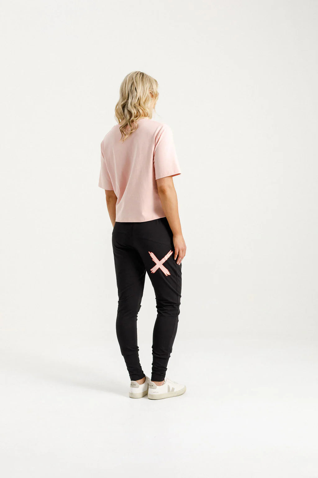 Apartment Pants -Black w Berry Blossom X - HOME-LEE Pant NZ LUMA