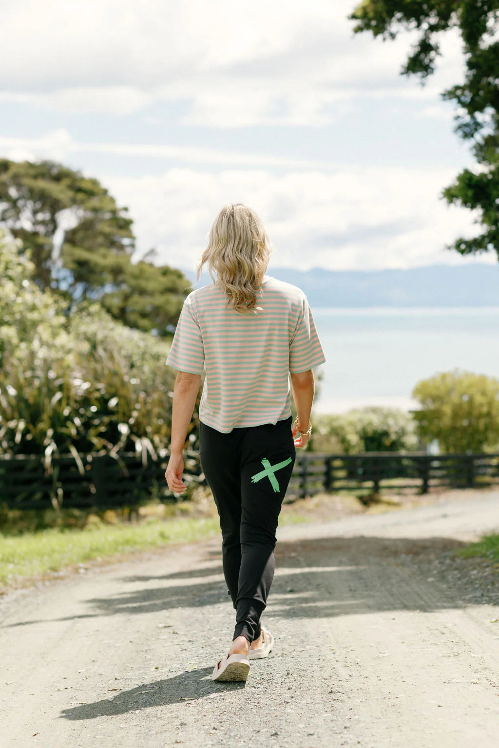Apartment Pants -Black w Kelly Green X - HOME-LEE Pant NZ LUMA