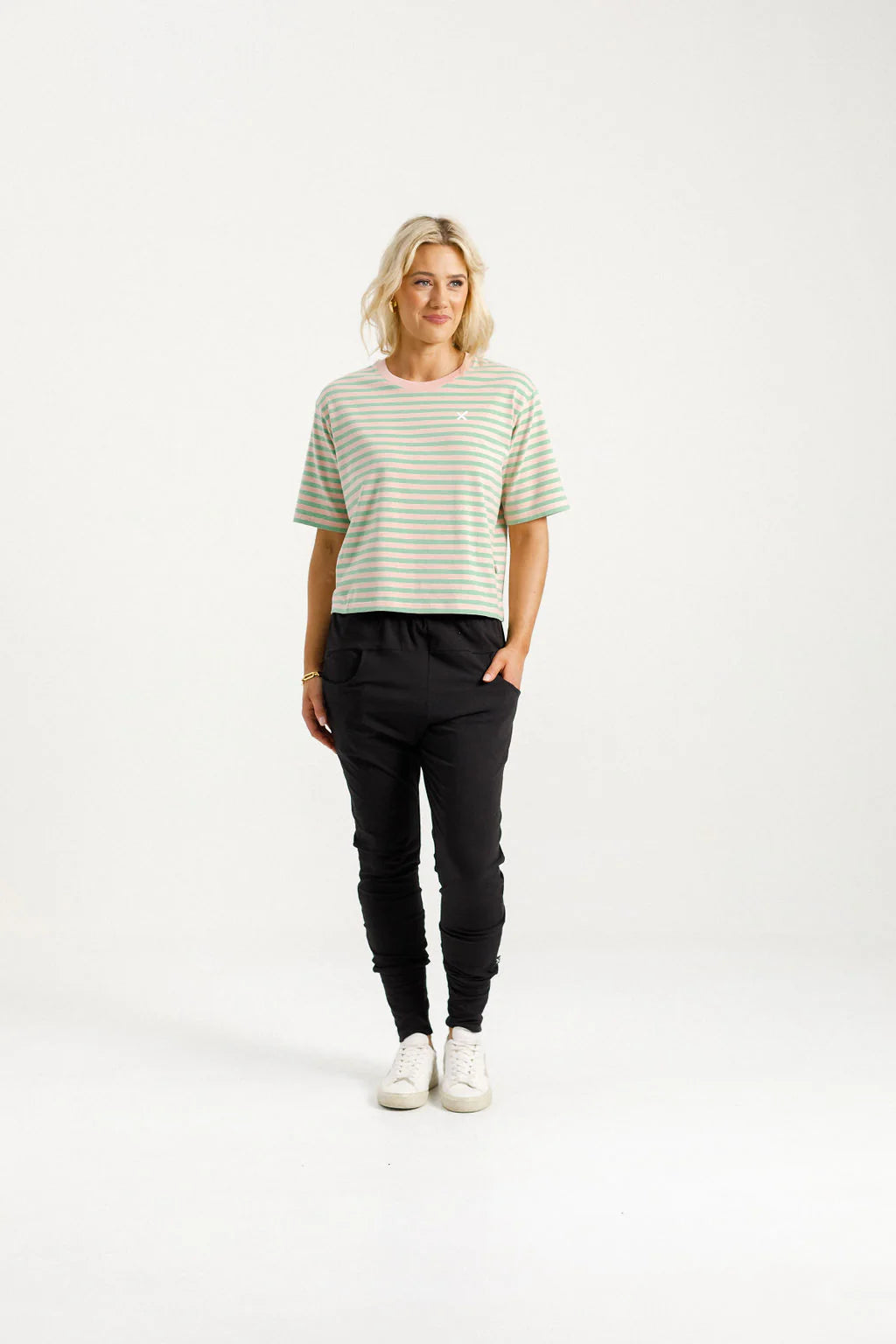 Apartment Pants -Black w Kelly Green X - HOME-LEE Pant NZ LUMA