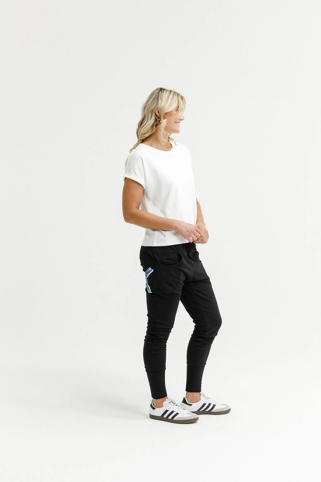 Apartment Pants - Black w Marine Blue Shadow X - HOME LEE Pant NZ LUMA