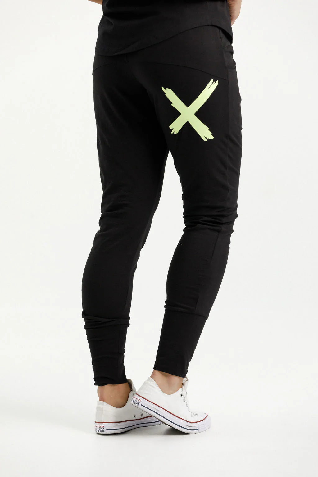 Apartment Pants - Black with Lime - HOME LEE Pant 14 16 8 12 10 NZ LUMA