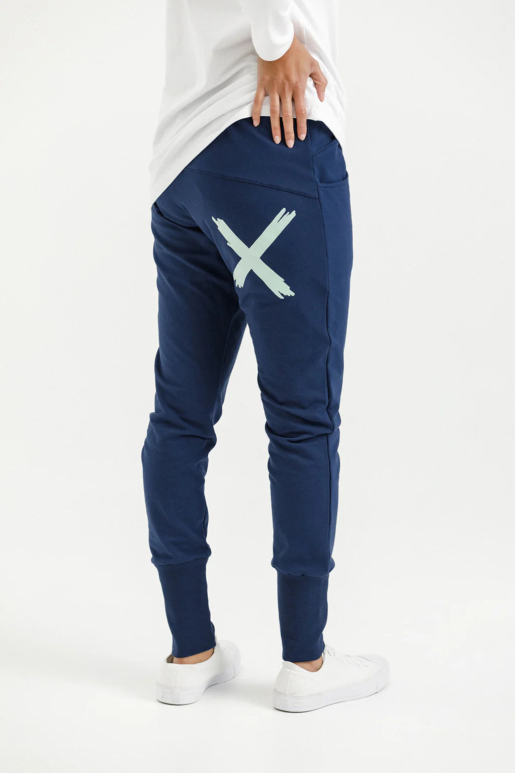 Apartment Pants - Winter - Indigo Blue w Seafoam X - HOME LEE Pant 12 10 8 16 14 NZ LUMA