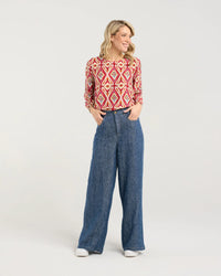 Apollo Denim Wide Leg Jean - blackstone Pant NZ LUMA