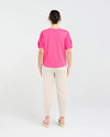 Ariane Broderie Sleeve Tee - BLACKSTONE Top NZ LUMA