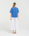 Ariane Broderie Sleeve Tee - BLACKSTONE Top NZ LUMA