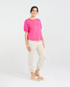 Ariane Broderie Sleeve Tee - BLACKSTONE Top NZ LUMA