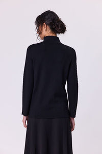 Astral Turtle Knit -Black/Silver - NAVY & CO