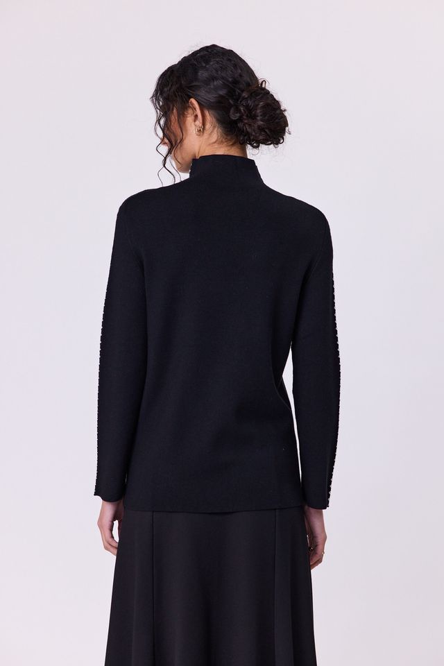 Astral Turtle Knit -Black/Silver - NAVY & CO