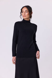 Astral Turtle Knit -Black/Silver - NAVY & CO