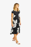 Atlas Midi Dress - Black & Ivory - PING PONG Dress NZ LUMA