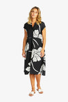 Atlas Midi Dress - Black & Ivory - PING PONG Dress NZ LUMA