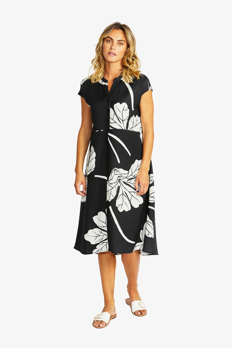 Atlas Midi Dress - Black & Ivory - PING PONG Dress NZ LUMA