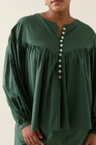 Aurora Button Blouse - Myrtle - ISLE OF MINE