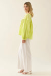 Aurora Button Blouse - Pomelo - ISLE OF MINE