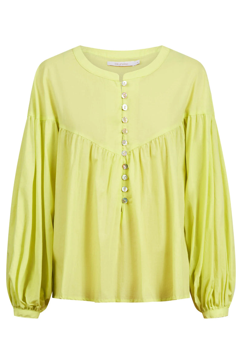 Aurora Button Blouse - Pomelo - ISLE OF MINE