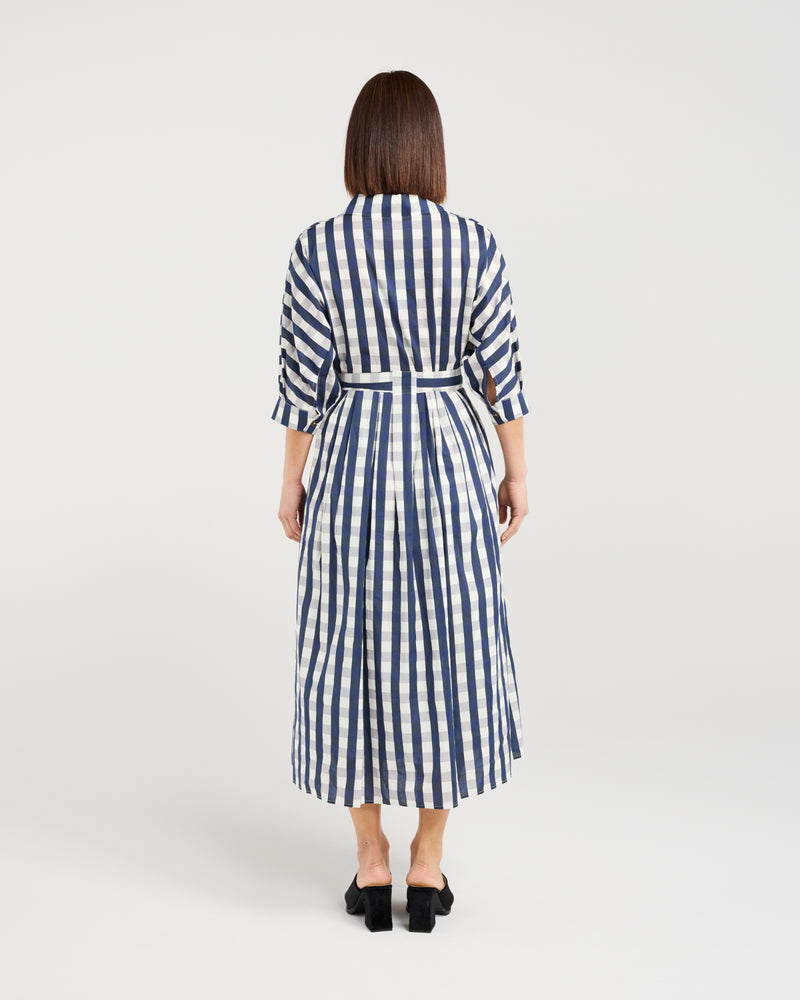 Ava Dress - Ink Check - SEDUCE Dress NZ LUMA
