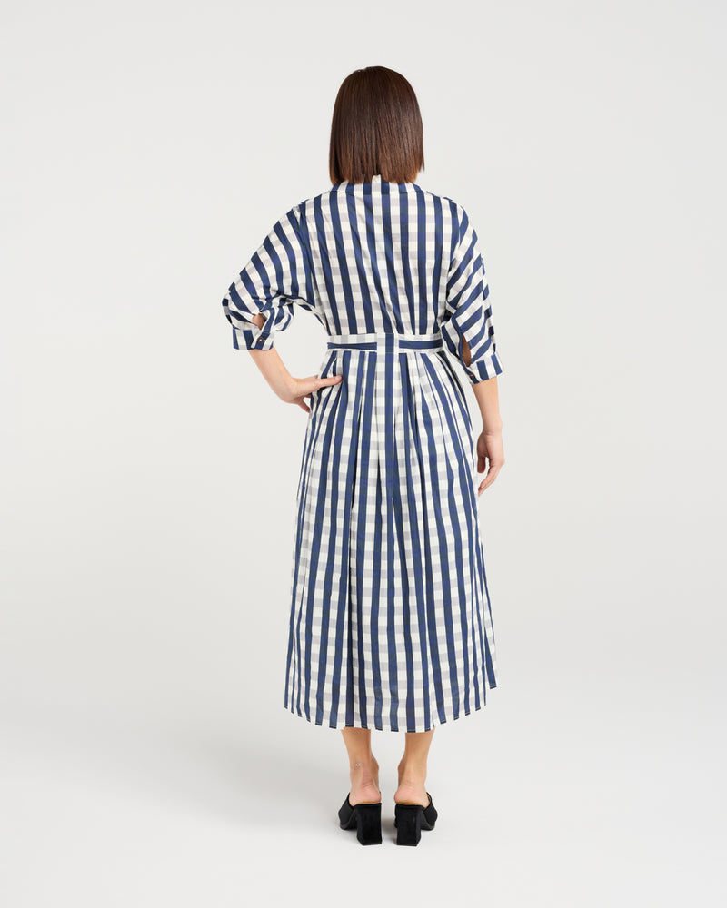 Ava Dress - Ink Check - SEDUCE Dress NZ LUMA
