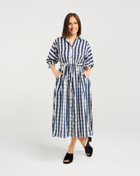 Ava Dress - Ink Check - SEDUCE Dress NZ LUMA