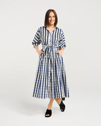 Ava Dress - Ink Check - SEDUCE Dress NZ LUMA