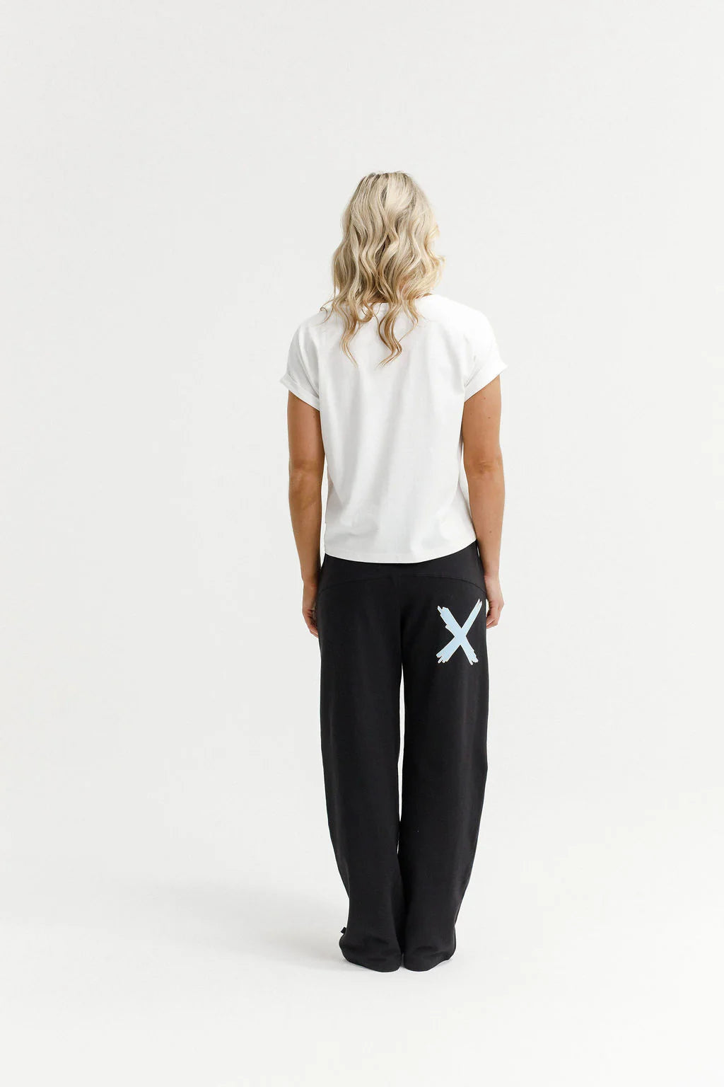 Avenue Pants - Black w Sapphire/Ivory X - HOME LEE Pant NZ LUMA