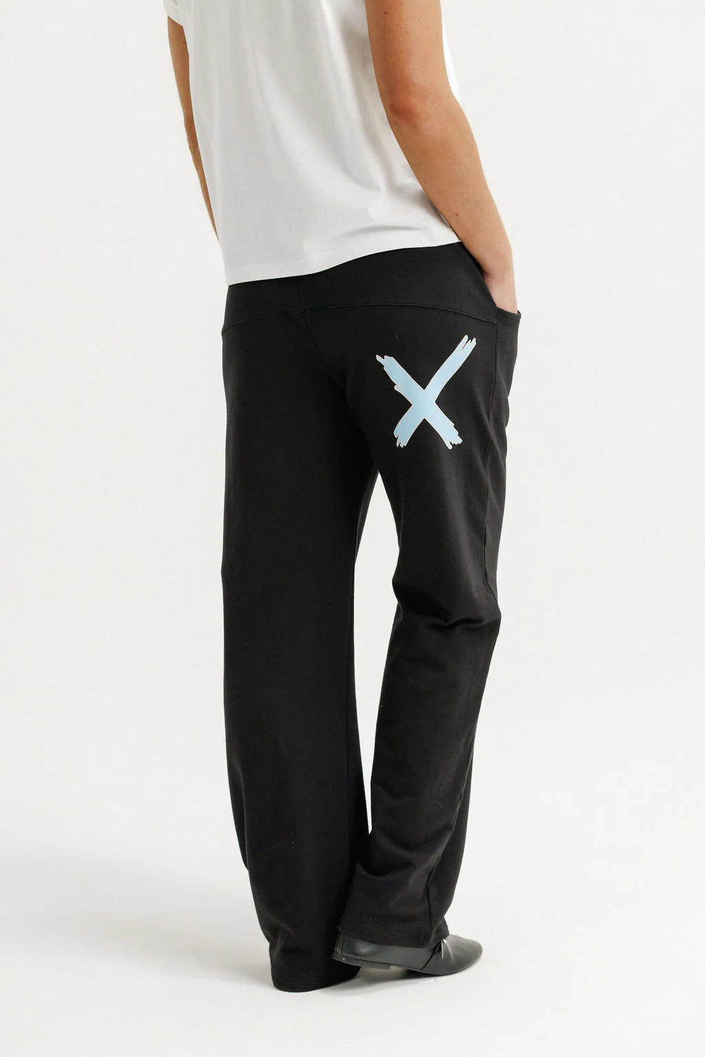 Avenue Pants - Black w Sapphire/Ivory X - HOME LEE Pant NZ LUMA
