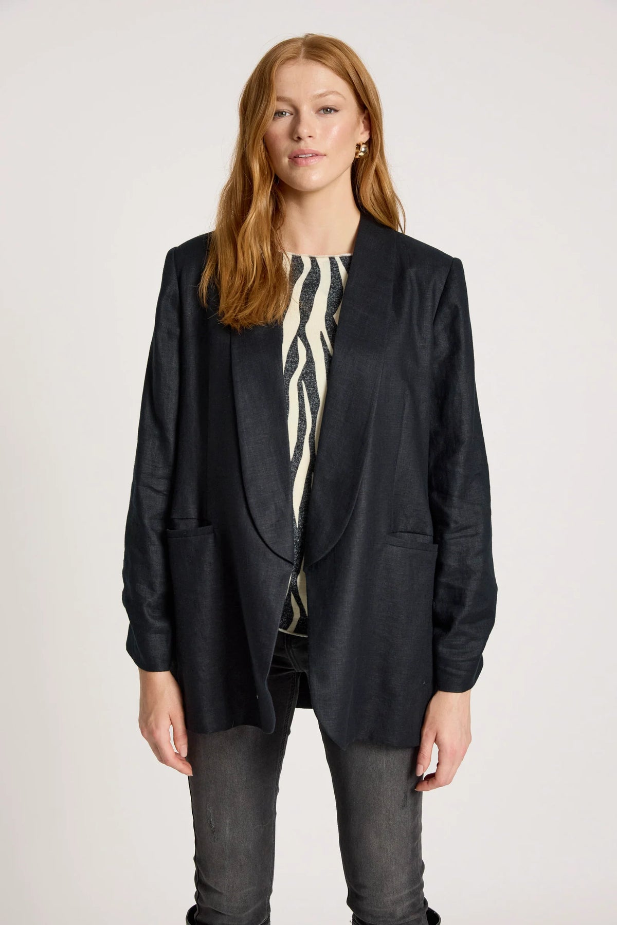 Bajau Blazer - Black - EB&IVE Jacket NZ LUMA