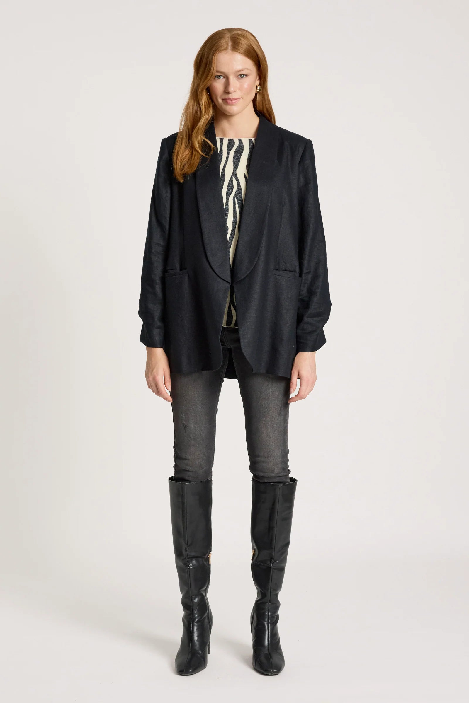 Bajau Blazer - Black - EB&IVE Jacket NZ LUMA