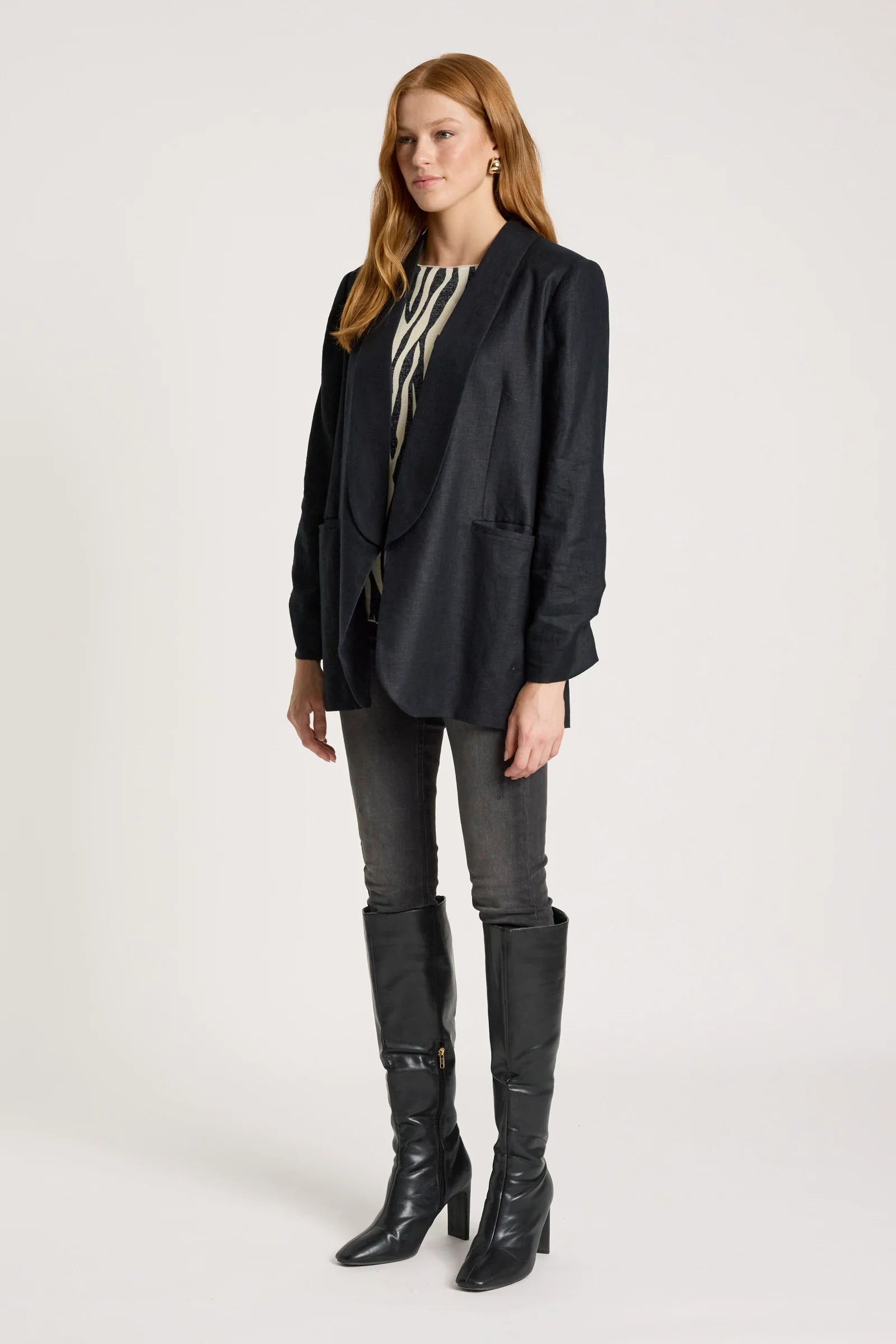 Bajau Blazer - Black - EB&IVE Jacket NZ LUMA