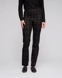 Bay Ponti Slim Leg Full Length Pull On Pant - Checkmate - VASSALLI Pant NZ LUMA