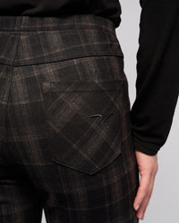 Bay Ponti Slim Leg Full Length Pull On Pant - Checkmate - VASSALLI Pant NZ LUMA