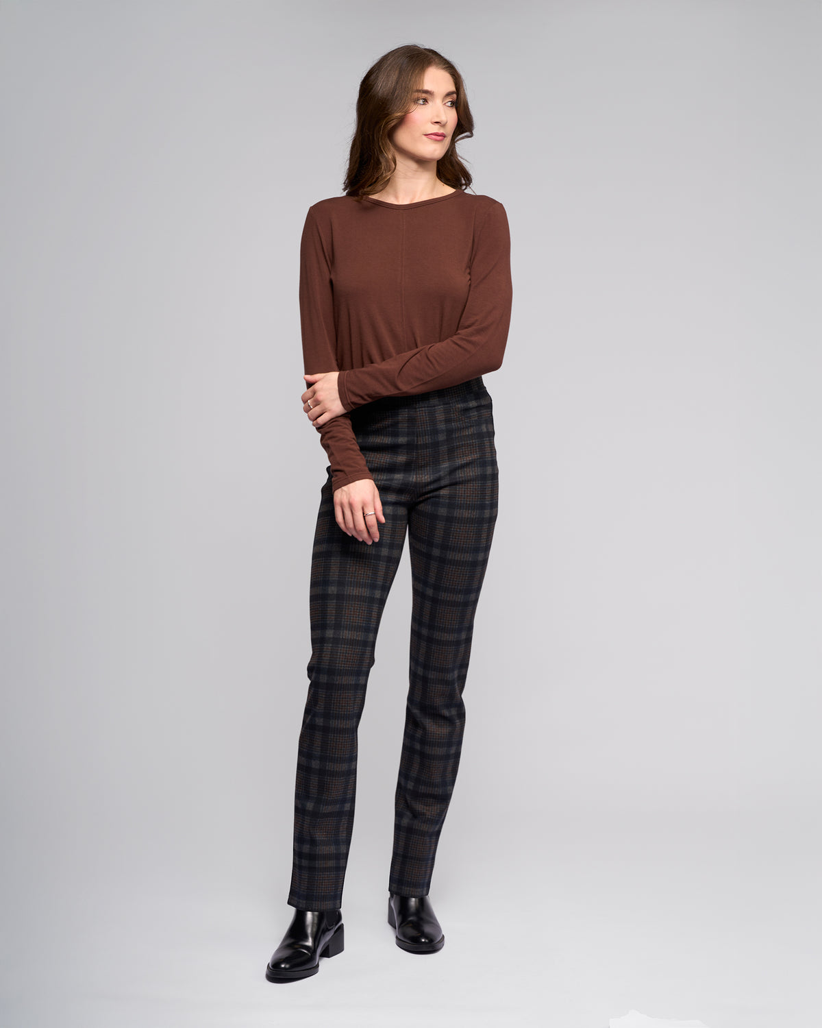 Bay Ponti Slim Leg Full Length Pull On Pant - Nomad - VASSALLI Pant NZ LUMA