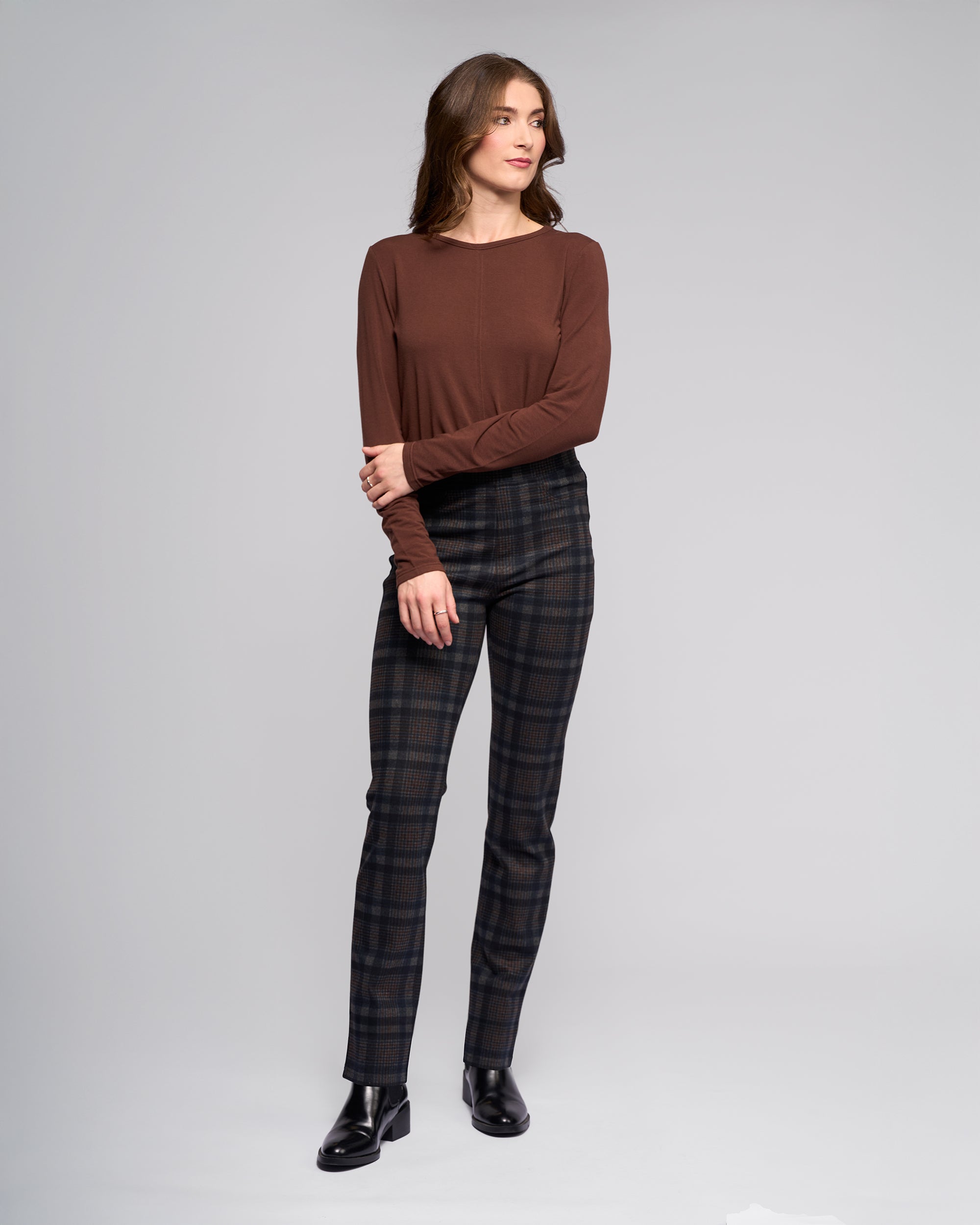 Bay Ponti Slim Leg Full Length Pull On Pant - Nomad - VASSALLI Pant NZ LUMA
