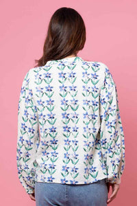 Becky Embroidered Shirt - Floral - CHARLO