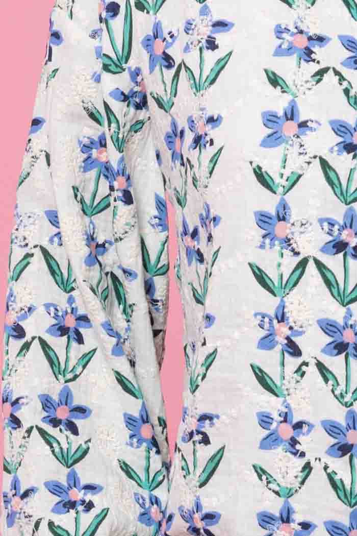 Becky Embroidered Shirt - Floral - CHARLO