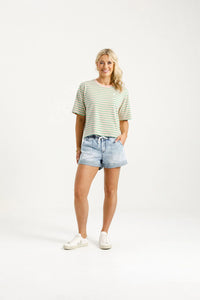 Becky Tee -Candy Apple Stripes - HOME LEE Top NZ LUMA