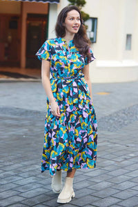 Bianca Maxi Shirt Dress - Print - CHARLO Dress NZ LUMA