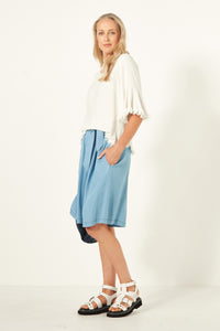 Blanca Short - Chambray - LEMON TREE Shorts NZ LUMA