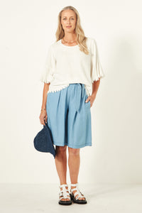 Blanca Short - Chambray - LEMON TREE Shorts NZ LUMA