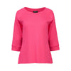 Boat Neck 3/4 Sleeve Top - Fuchsia - VASSALLI Top NZ LUMA