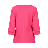 Boat Neck 3/4 Sleeve Top - Fuchsia - VASSALLI Top NZ LUMA